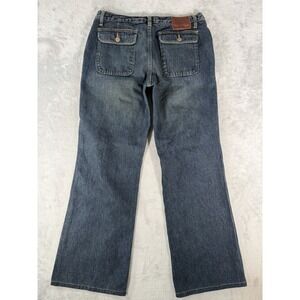 Ralph Lauren Jeans Womens 31x31.5 Blue Denim Dungaree Wide Leg